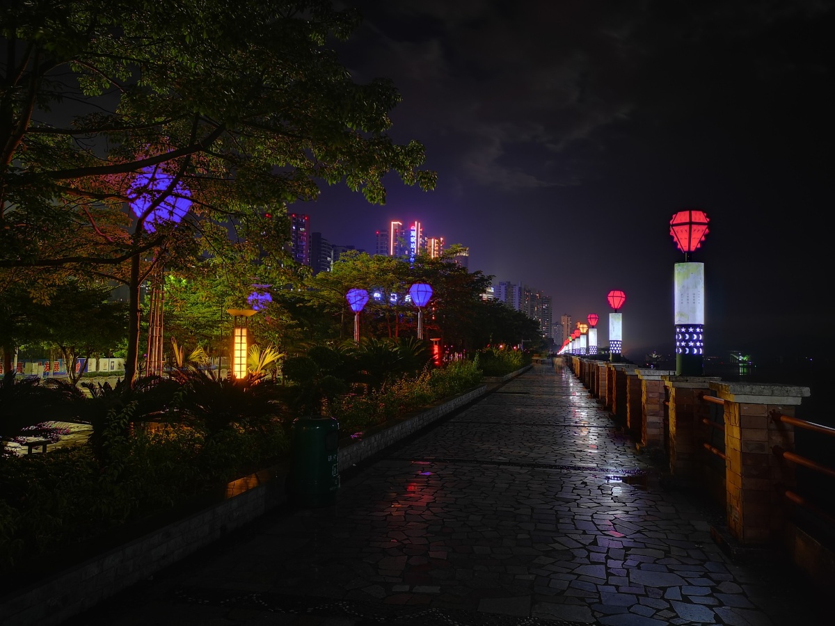 梧州西堤夜景(手机拍照)