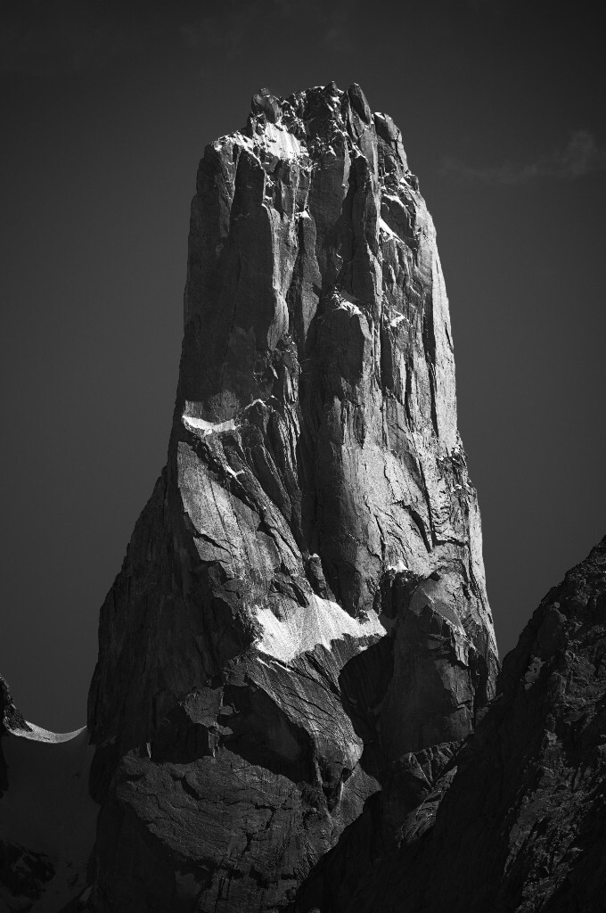 ​近看川口无名峰，攀登高手的终极目标之一。