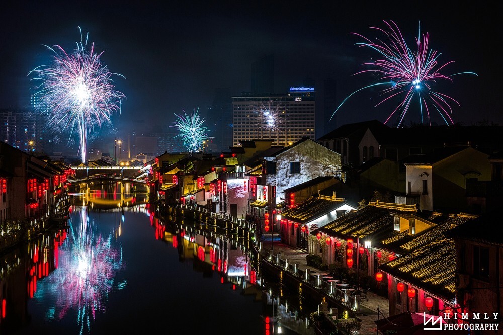 2015年初一零点,南长街上看烟花