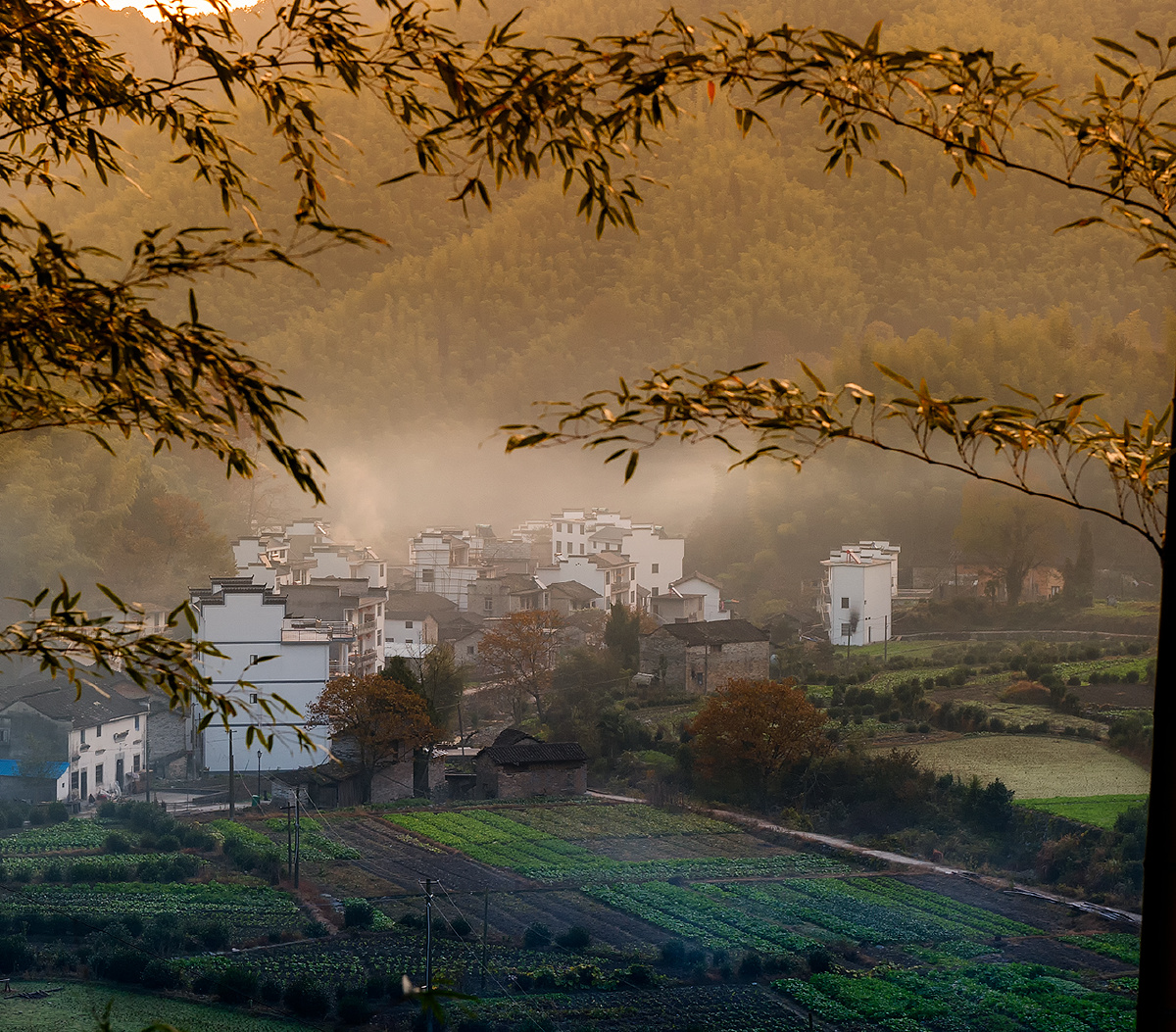 山村晨曦 - 梦晓半生 - 图虫