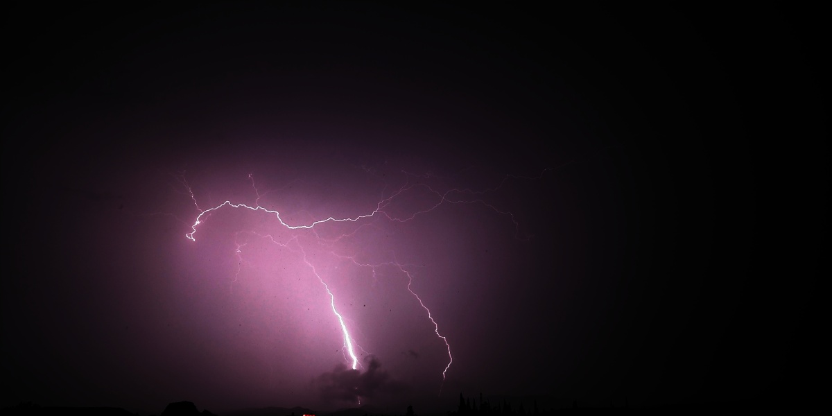 电闪雷鸣风雨交加
