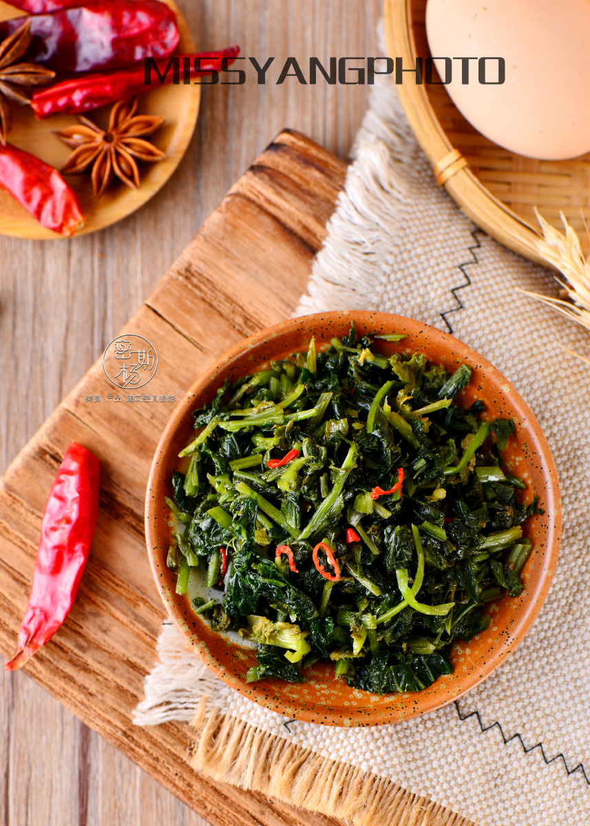 一组雪里蕻产品拍摄