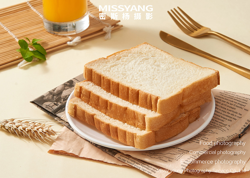 吐司面包片食品摄影美食摄影电商拍摄郑州密斯杨