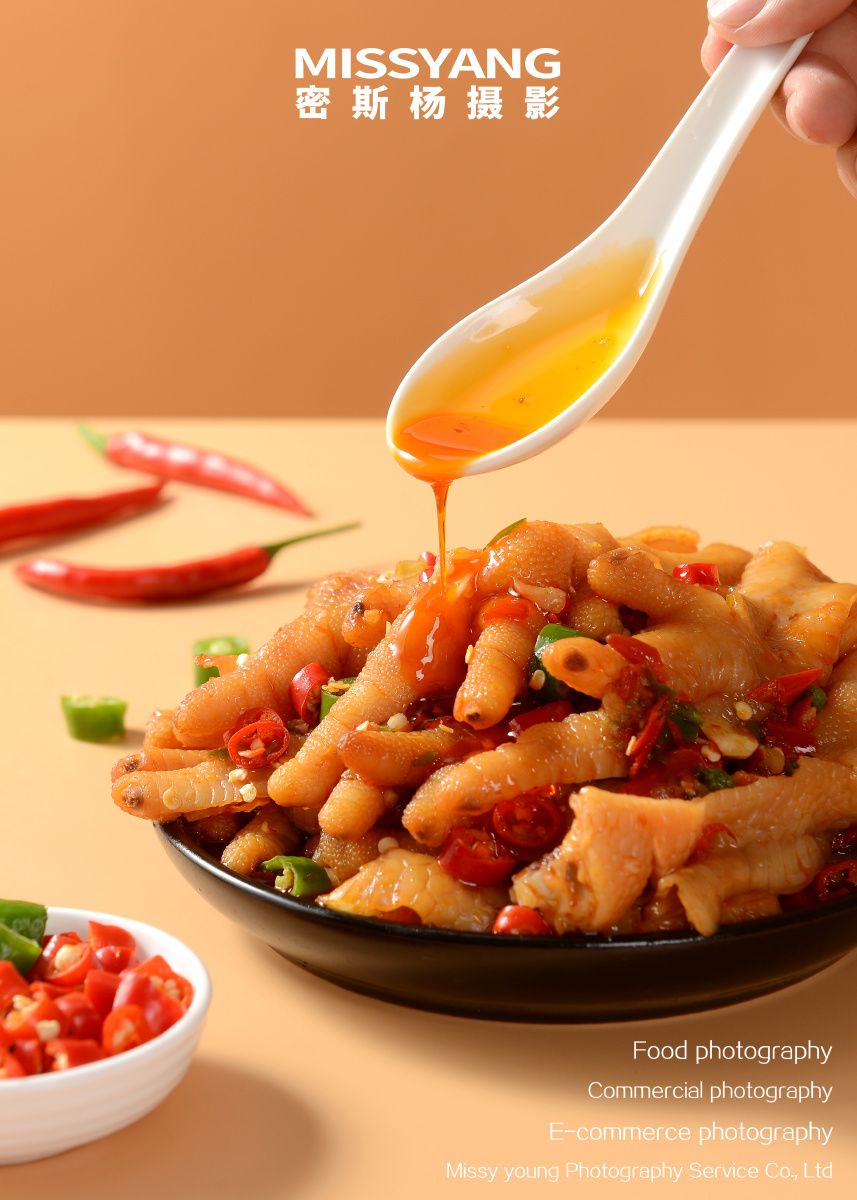 无骨鸡爪美食摄影菜单拍摄