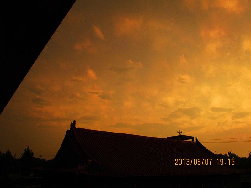 饶阳镇海寺  雨后黄昏
