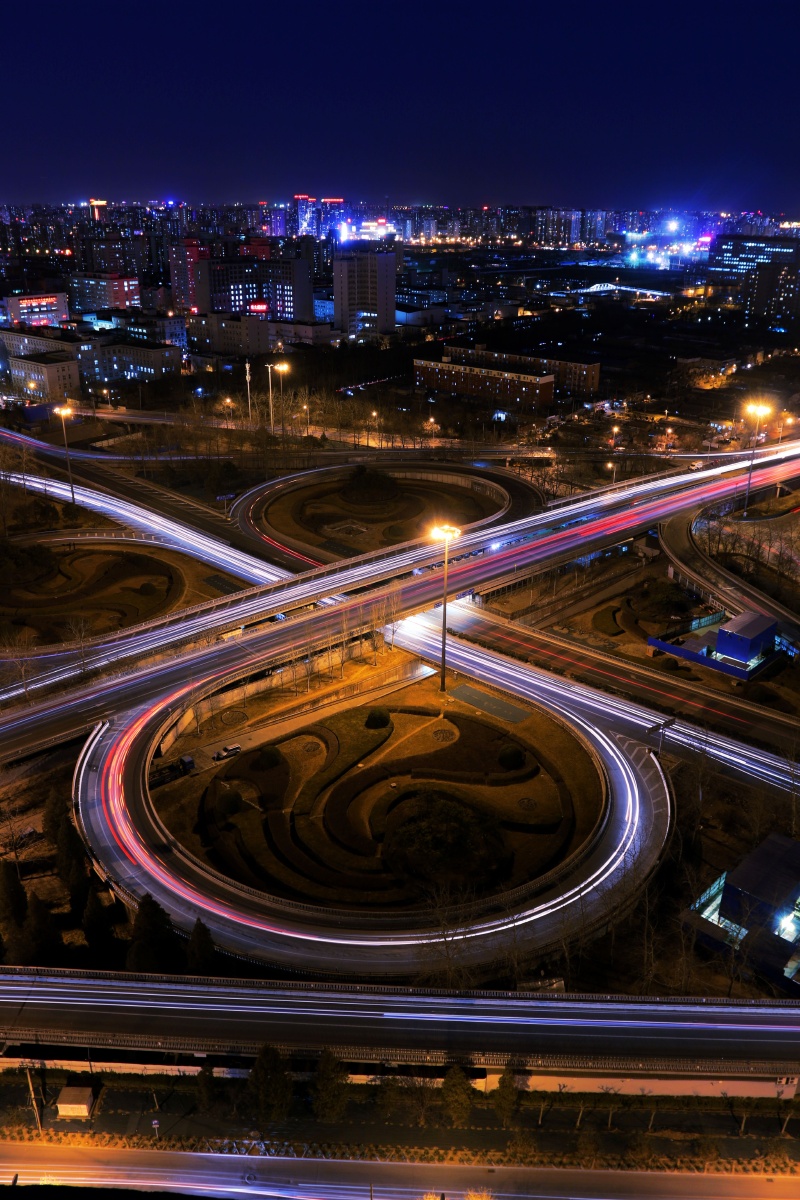 北京.菜户营桥.夜