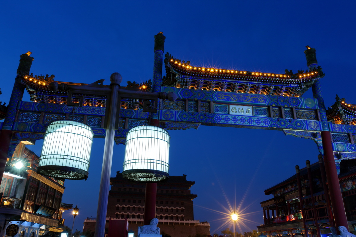 前门大街五牌楼夜景