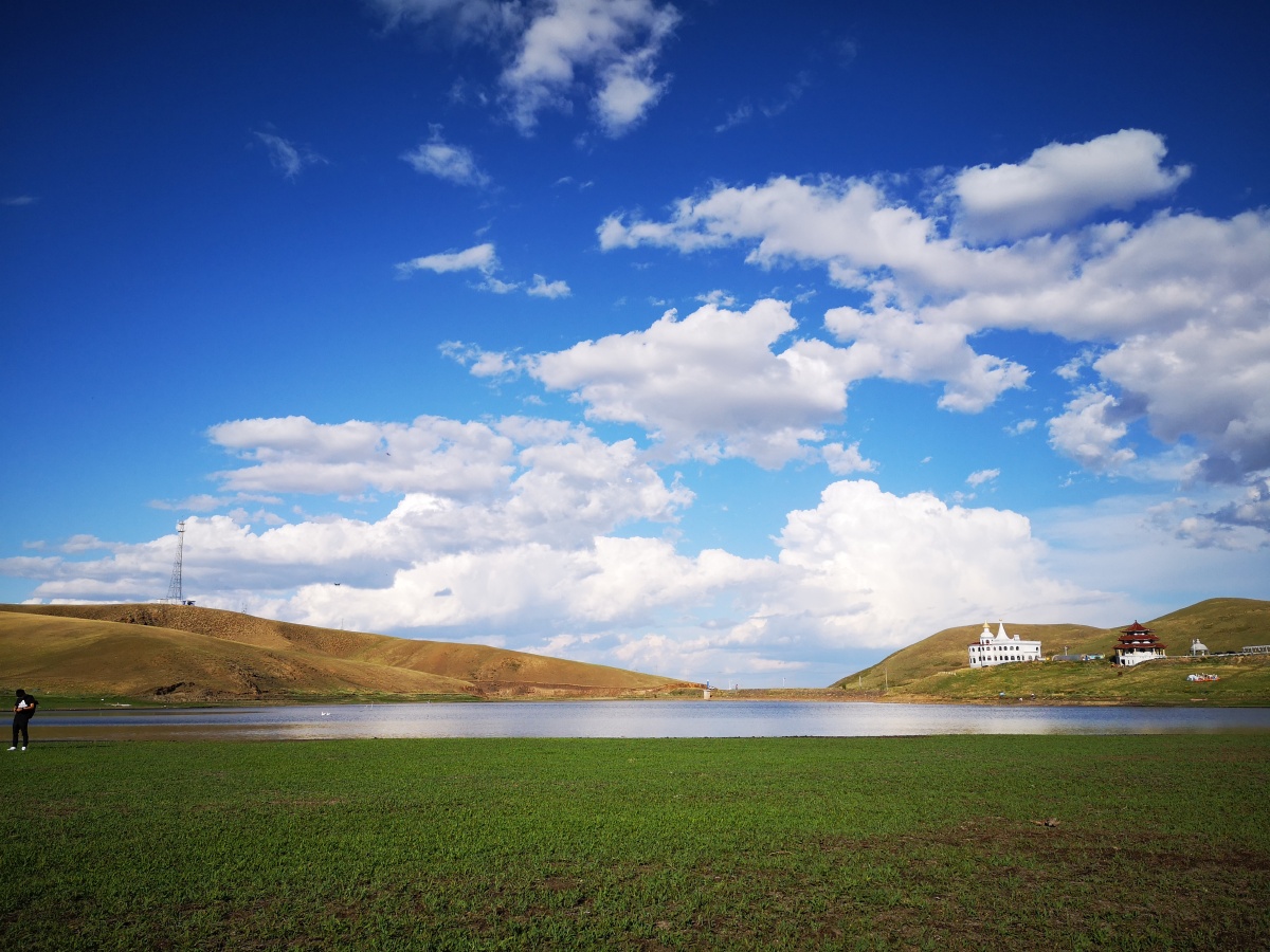 内蒙古的蓝色天空