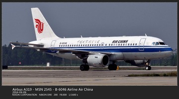 Airbus A319 - MSN 2545 - B-6046 Airline Air China
