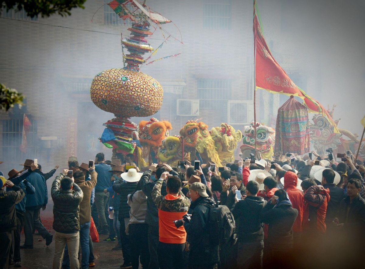 开平水口泮村舞花灯,非遗500多年历史的特色民间传统活动
