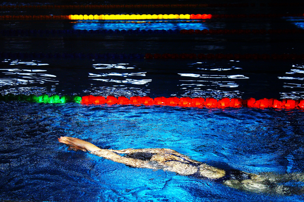 一个无意的机会,我在学习的游泳馆窗外拍下了这张特别喜欢的照片,给他