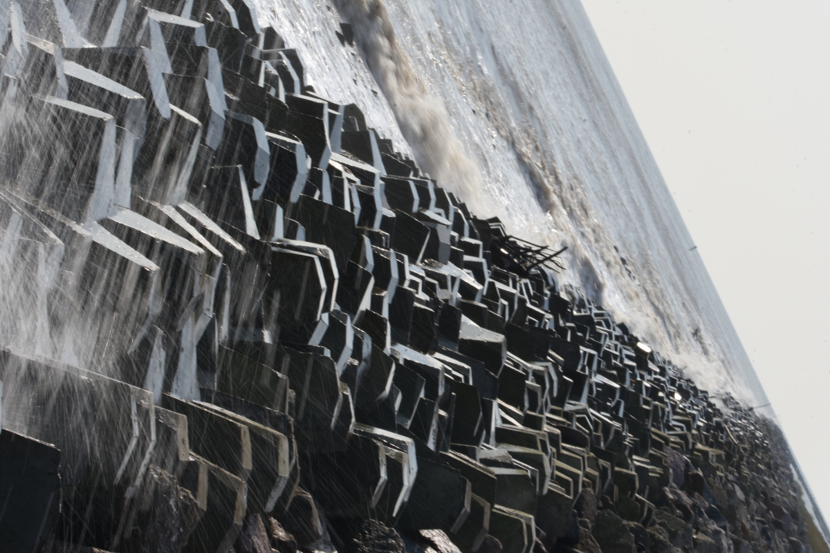 黄海长城黄海岸边护堤石