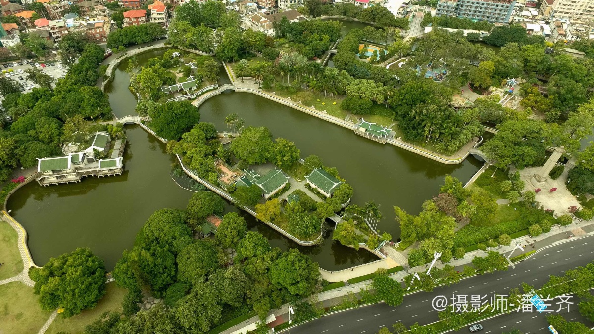 厦门市中山公园鸟瞰