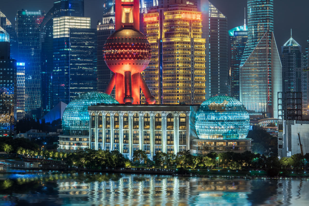 上海国际会议中心和东方明珠塔