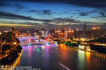 珠江晚霞