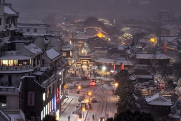 风雪夜秦淮
