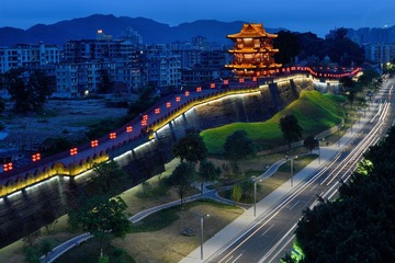 肇庆宋城墙夜色