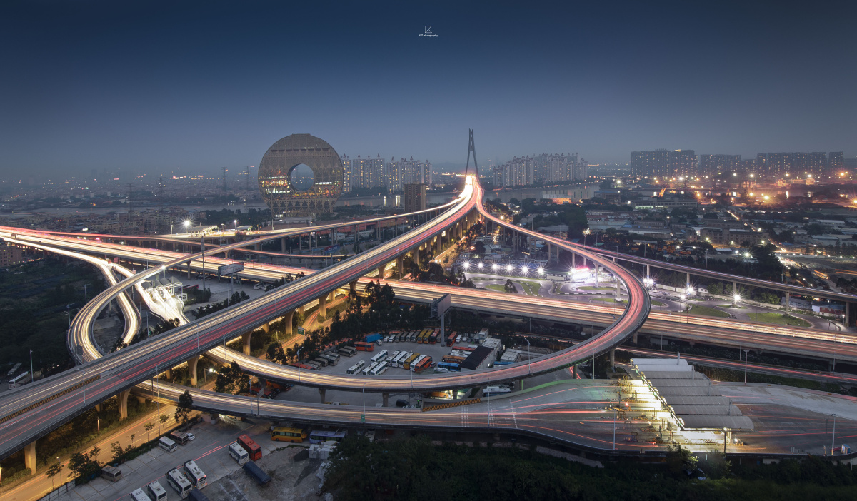 广州东沙立交广州环城高速最后一个立交