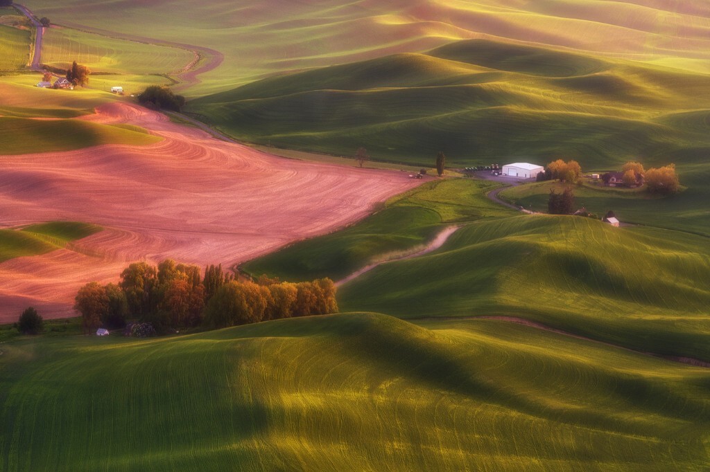 Palouse 日落。14年的老照片。