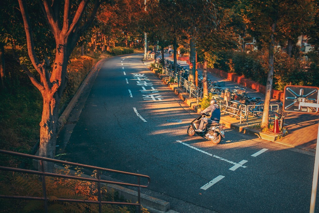 没记错的话。只是离大阪港很近的一个人工岛上。<br />
虽然是工业区。但是还是建造的很“日本~