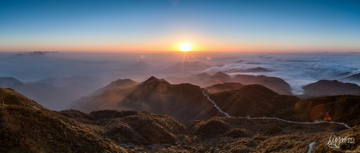 广东第一峰云海日落