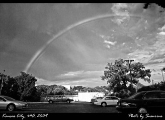 A day with rain and rainbow