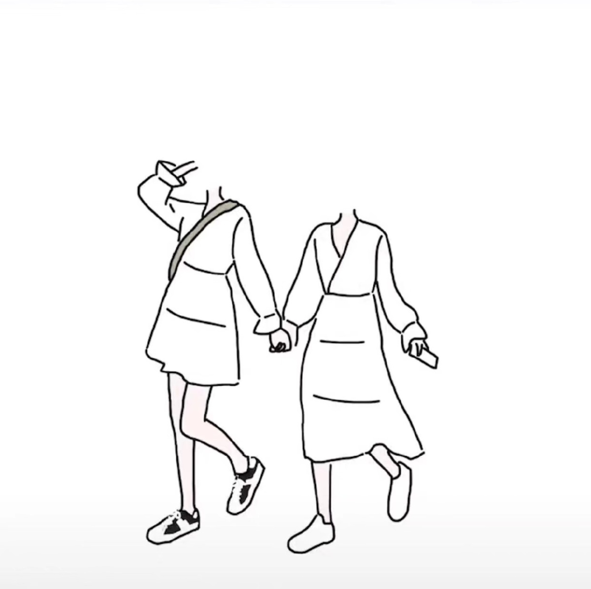 闺蜜双人抠图素材