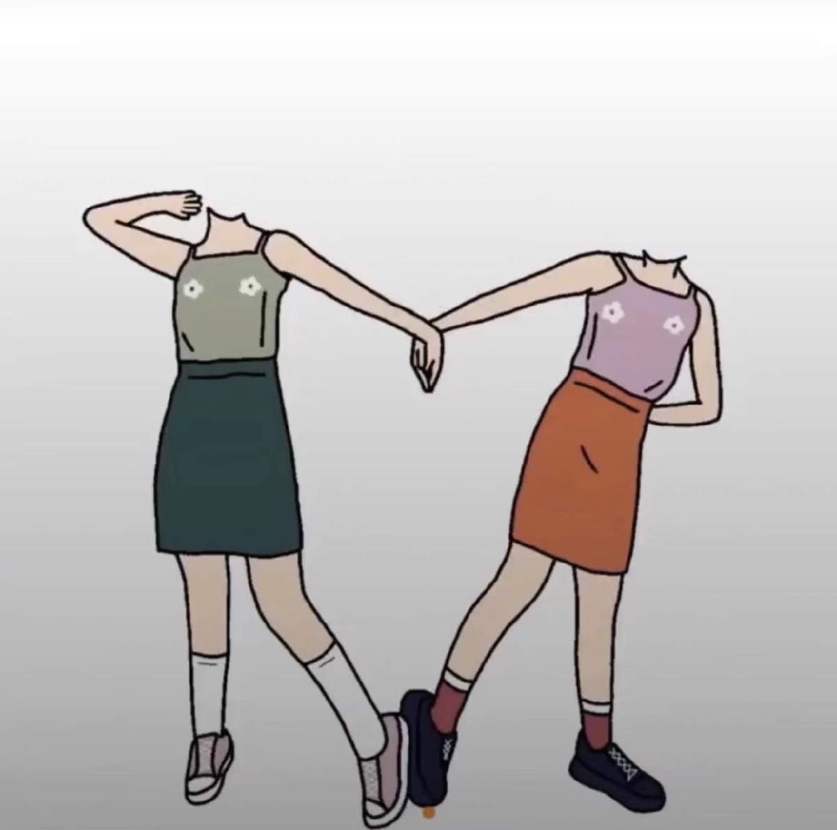 闺蜜双人抠图素材