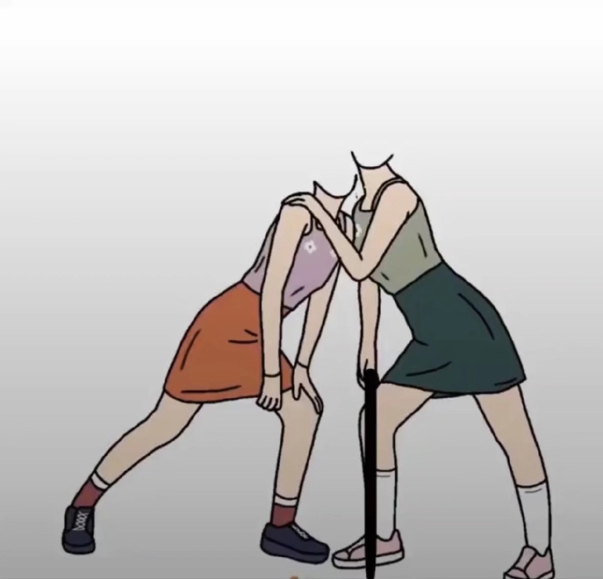 闺蜜双人抠图素材