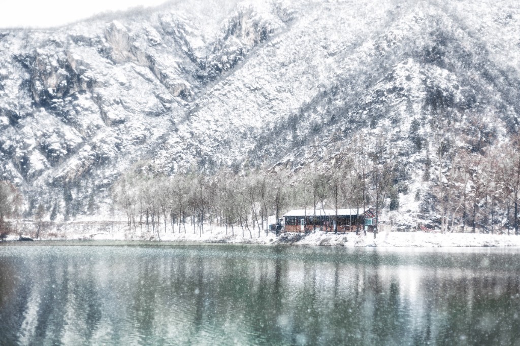 雪中的山水画卷。延庆，百里画廊。