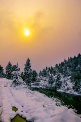 山王雪景