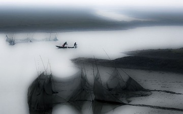 水乡烟雨图-