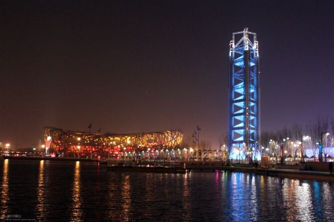鸟巢夜景