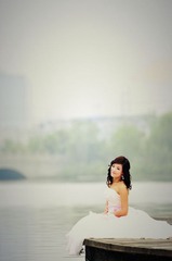 蹭拍婚纱
