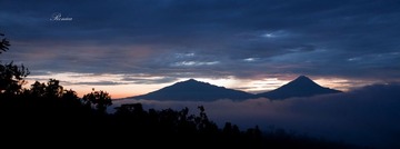 火山日出，婆罗浮屠
