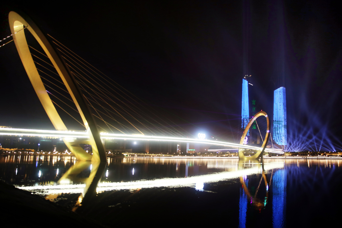 南京青奥森林公园夜景