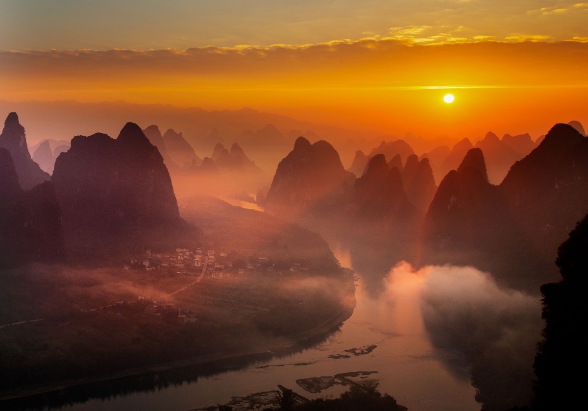 今早相公山日出