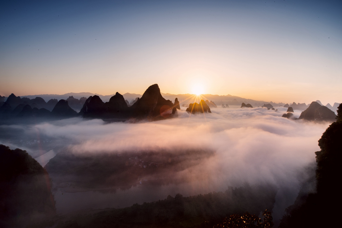 今早相公山云海真美