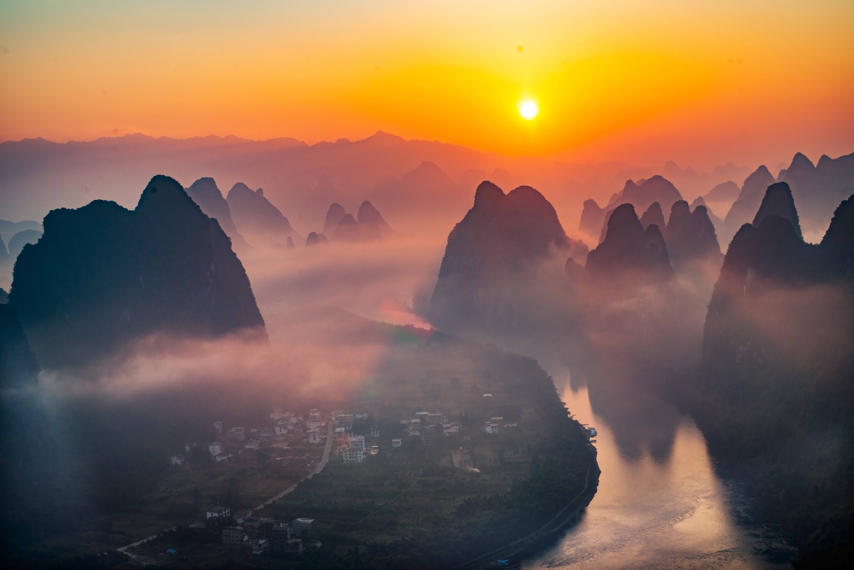 今早相公山日出