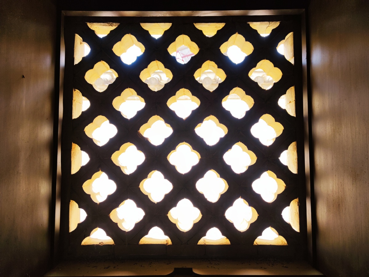 窗外窗格美石屏陈氏祠堂