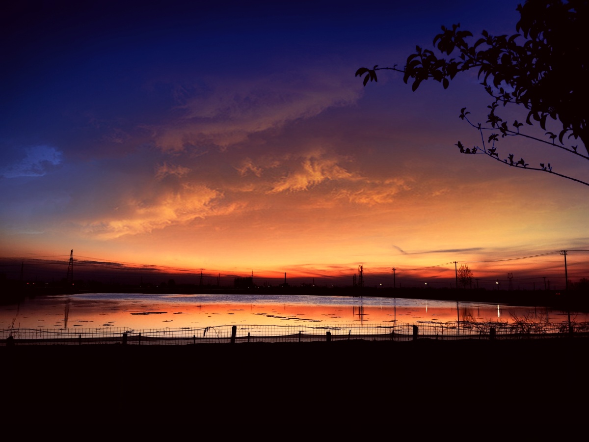 夕阳西下,本人实拍