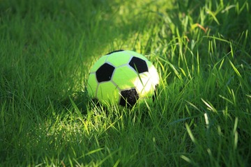 a beem spots on a toy ball
