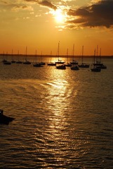 Sunset near Isle of Wight