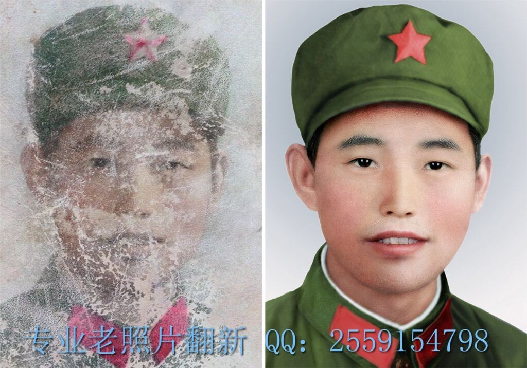 破损旧照片翻新修复 每张照片背后都承载着一段记忆, 越老旧的照片因为时光的打磨而越显珍贵。 找找您身边父母的老照片,问问父母长辈照片背后的故事。 一张照片就是一段历史,打捞历史,修复破损——当我们力所能及时。