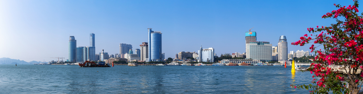 鼓浪屿看厦门鹭江道全景