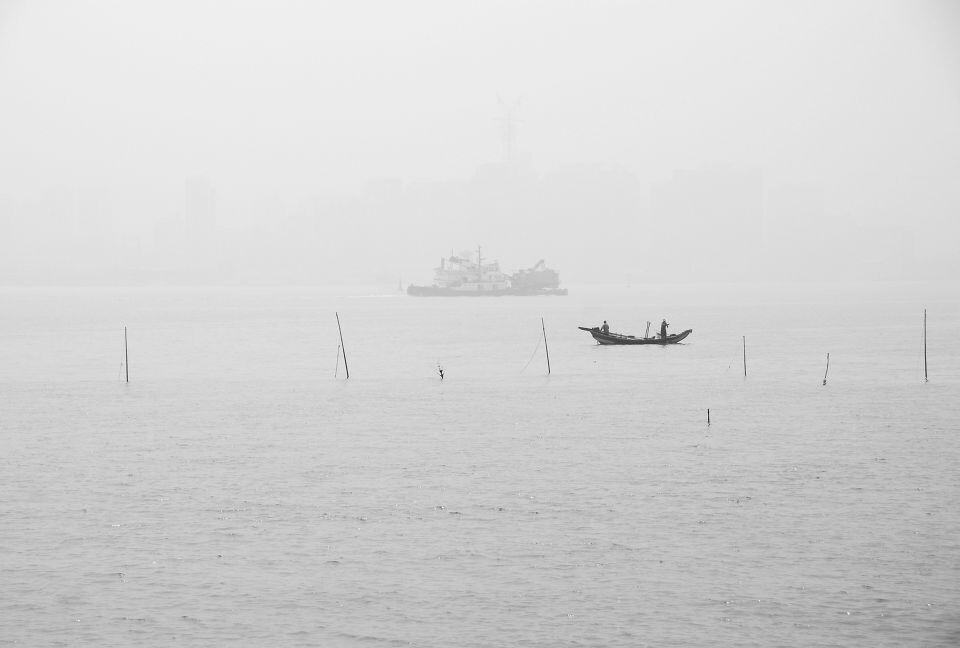 黑白。大海<br />
2009年，厦门，黑白，大海。