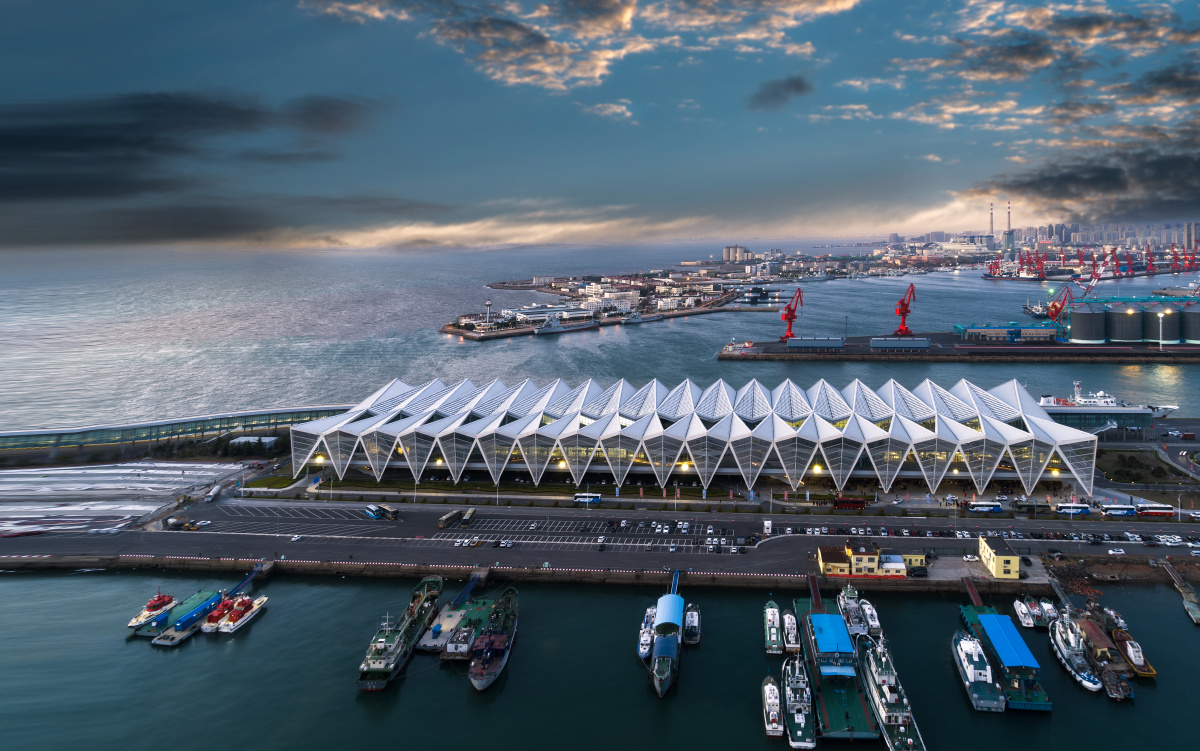 俯瞰国际邮轮中心