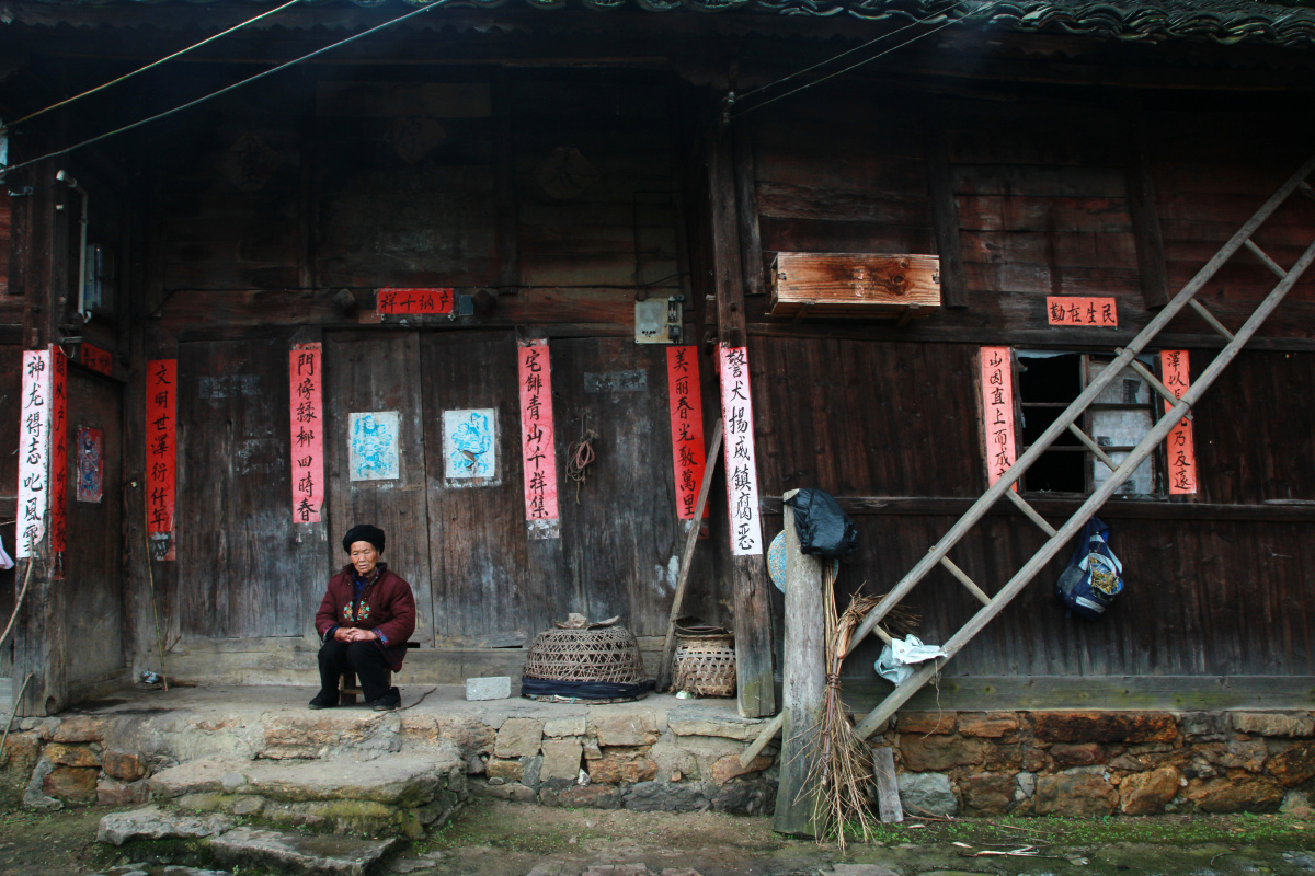 孤独的留守老人