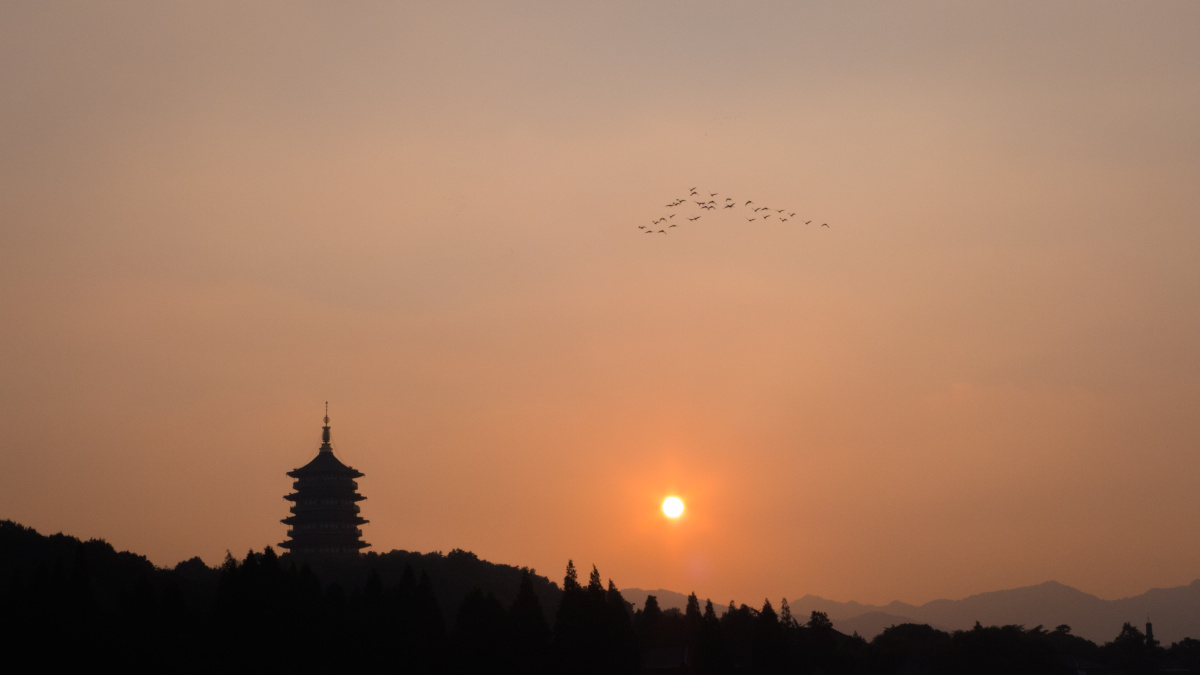 西湖风光-雷峰夕照2