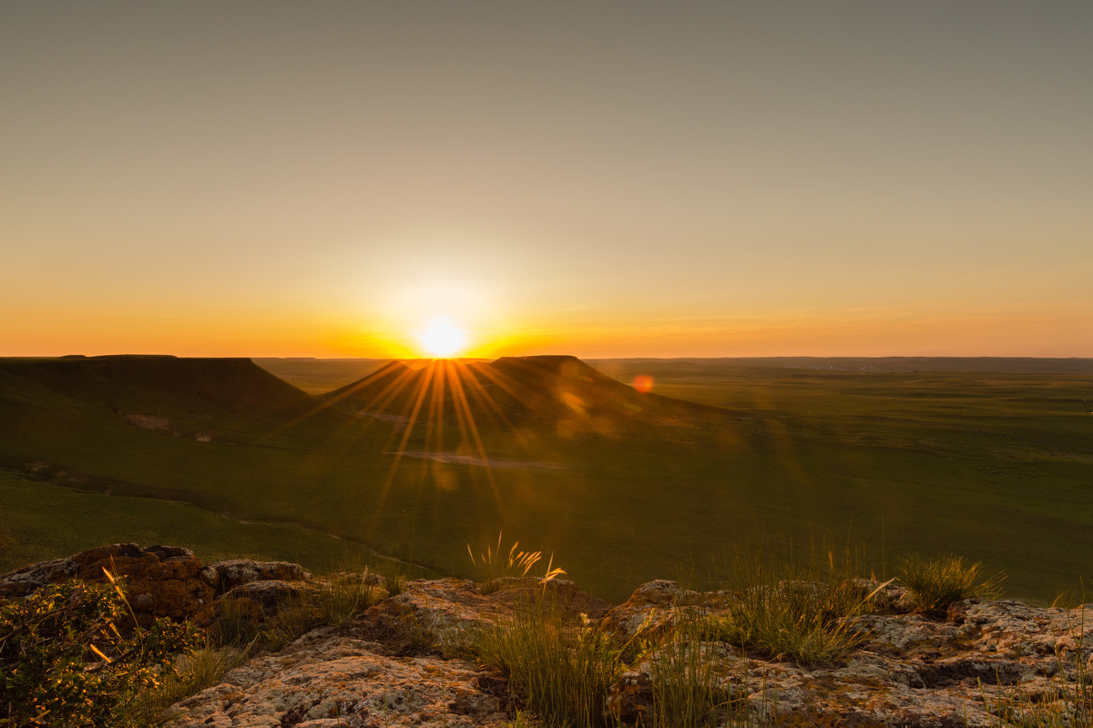 【草原行·平顶山日落】